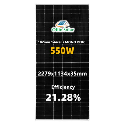 pannello monocristallino impermeabile 540W 545W 550W di energia solare 36V