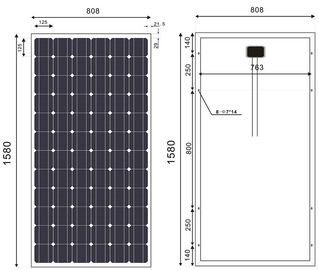 Un modulo solare monocristallino da 190 watt per il sistema collegato a griglia della produzione di energia