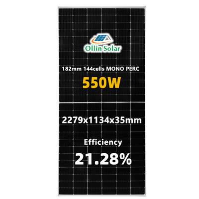 comprare pannello monocristallino impermeabile 540W 545W 550W di energia solare 36V online manufacture