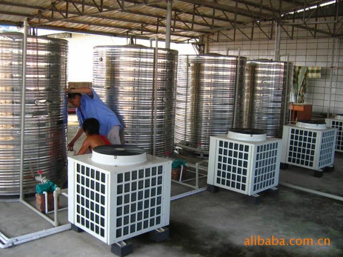 Sistema commerciale del riscaldamento dell'acqua del pannello solare 5000l combinato con l'ibrido della pompa di calore 2