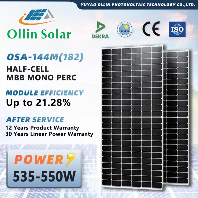 Pannello solare monocristallino delle mezze cellule domestiche 182mm 10bb 545W 550W 560W 0