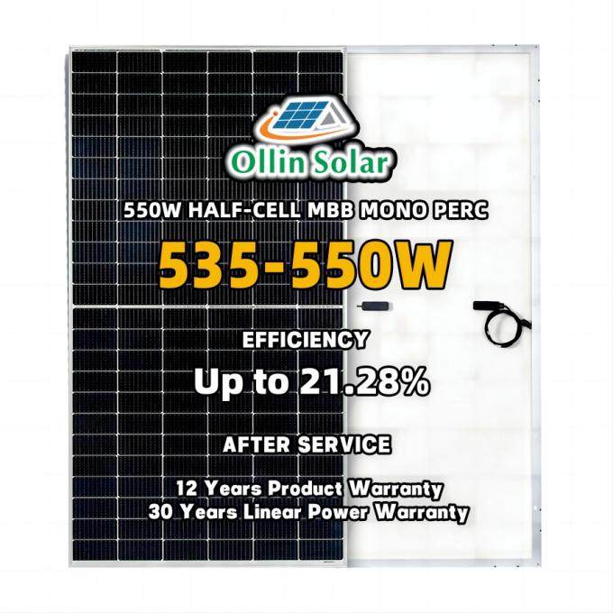 mono mezzo pannello solare 545W 550W 560W delle cellule 10bb per il sistema solare domestico 0