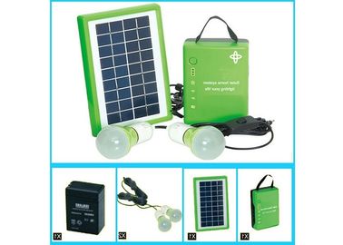 Caricatore portatile normale del pannello solare con i moduli solari di 5w PV e le lampadine di una batteria 2
