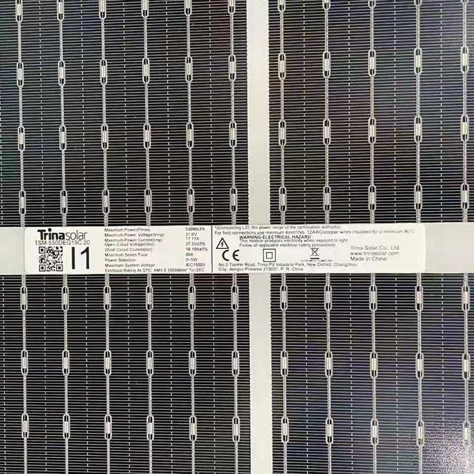 Q1 Trina Pannello Solare Monocristallino 445W 450W 500W 600W 700W 1